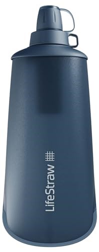 LIFESTRAW Peak Squeeze Filter Bottle 1L, Mountain Blue