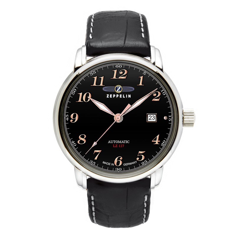 Zeppelin LZ127 7656-2 Automatik Ura, 42 mm, usnjen pas