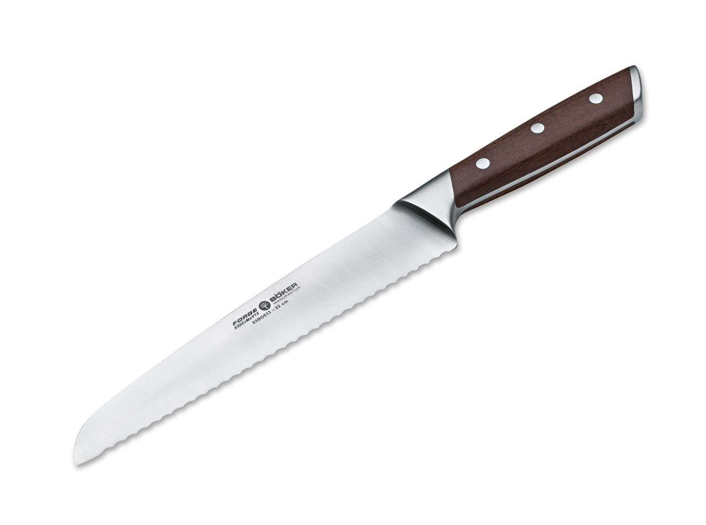 Kuhinjski nož Böker Forge Wood za kruh, 22 cm