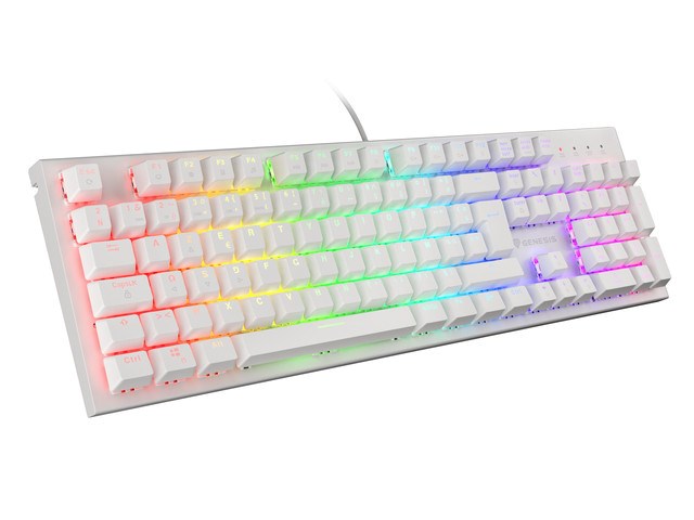 GNS THOR 303 FR Gaming tipkovnica, mehanske Brown tipke, RGB, Hot Swap, bela