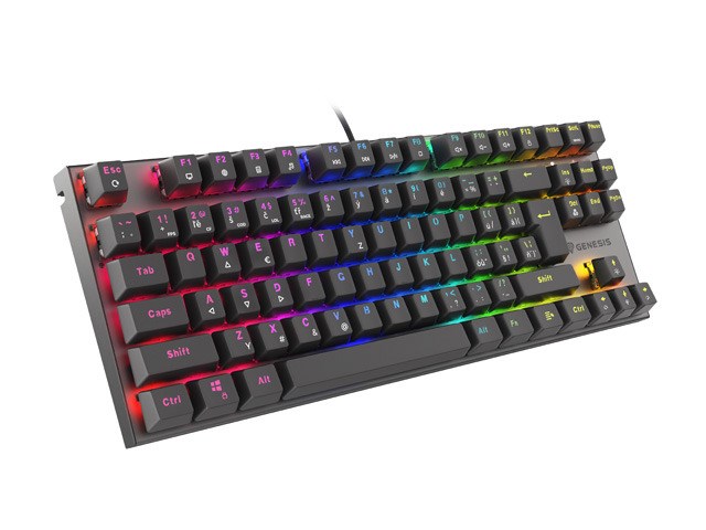 Gaming tipkovnica GENESIS THOR 303 TKL CZ/SK, mehanska, RGB osvetlitev, Red, črna, Hot Swap