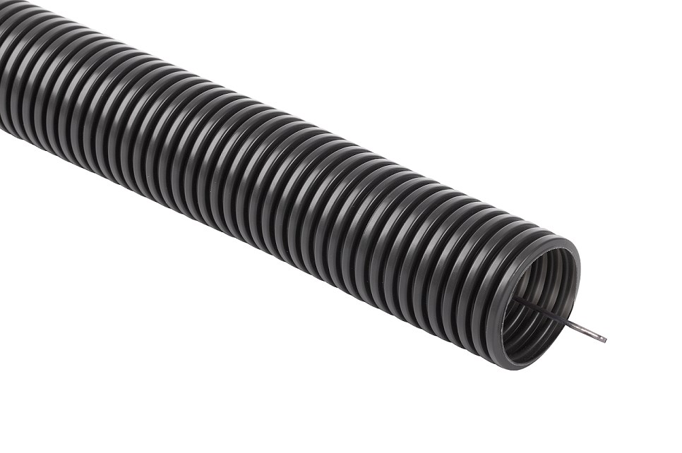 Fleksibilna valovita cev za inštalacije, PVC, UV odporna, 320N, 32/26, 50m