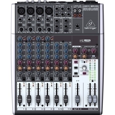 Behringer Xenyx 1204USB audio mešalna miza, 12 kanalov, siva