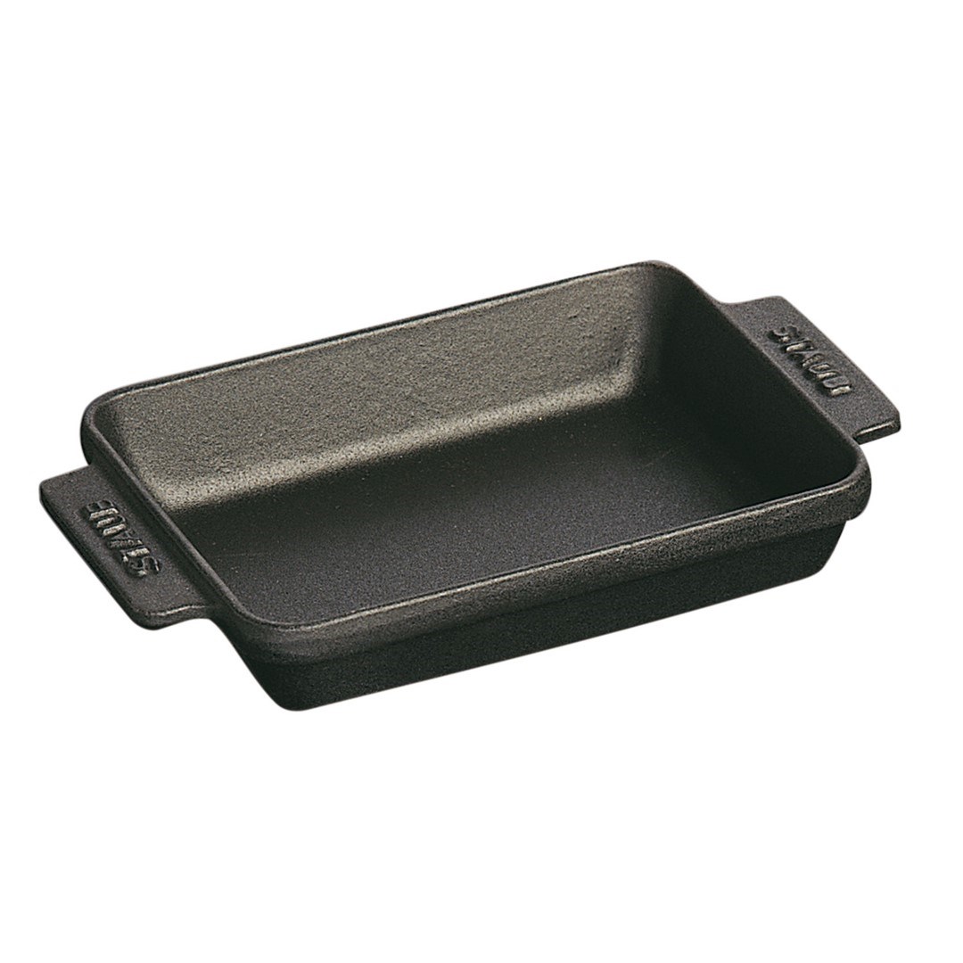 STAUB Pravokotna mini pekač s pokrovom, 250 ml, črna