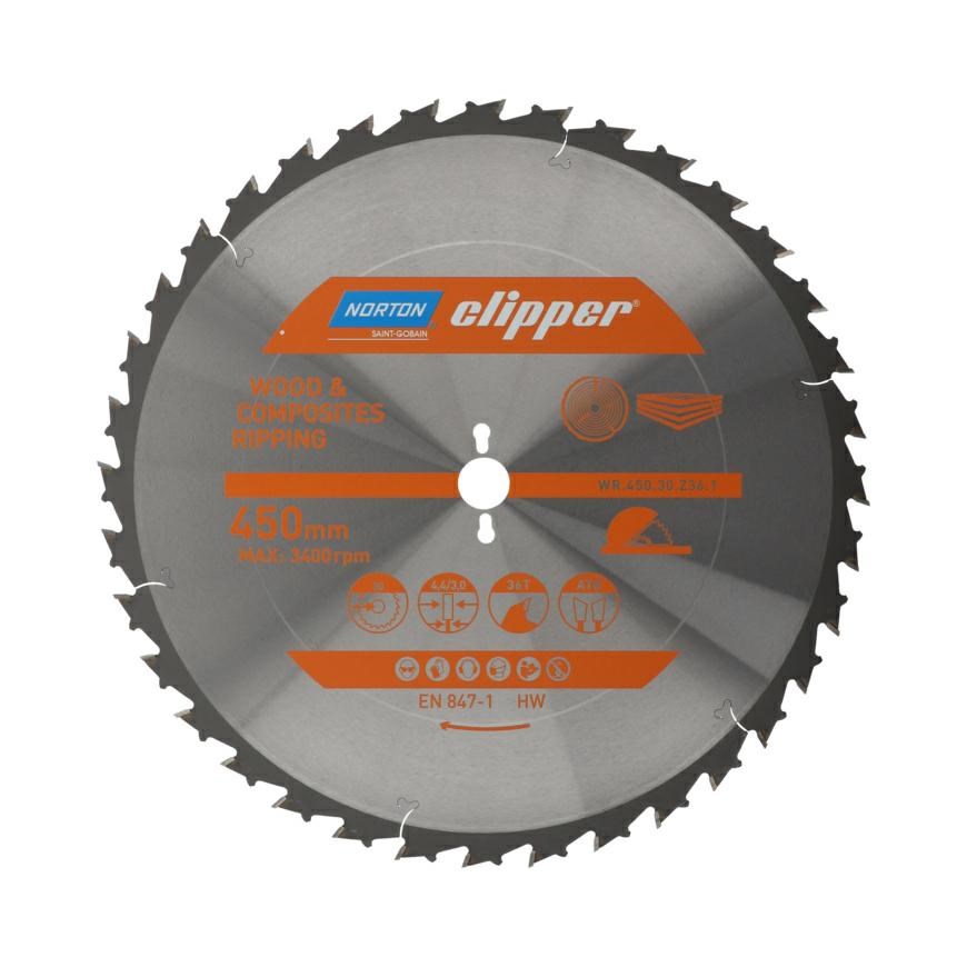 NORTON Krožna žaga 450mm x 30mm x 36z PRO WOOD RIPPING