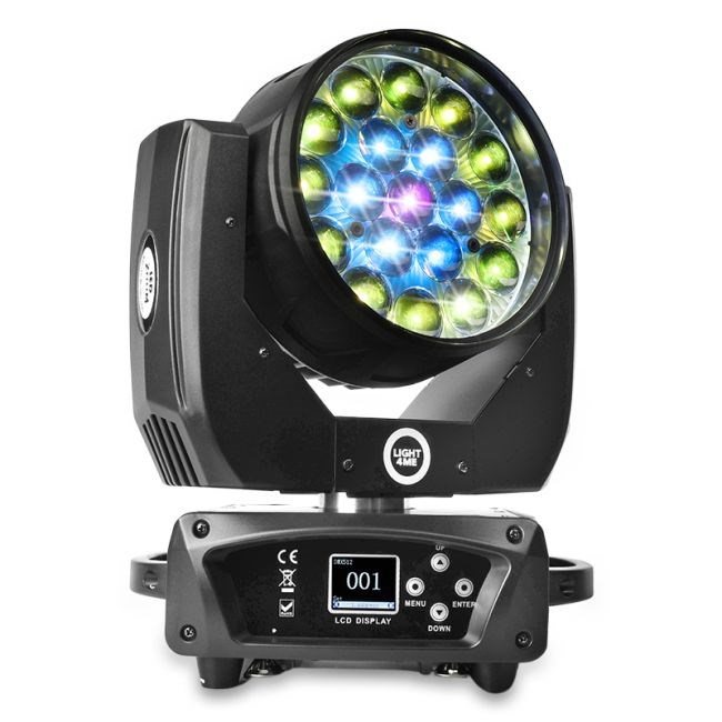 LIGHT4ME ZOOM WASH 19x15W LED Moving Head svetilo, RGBW