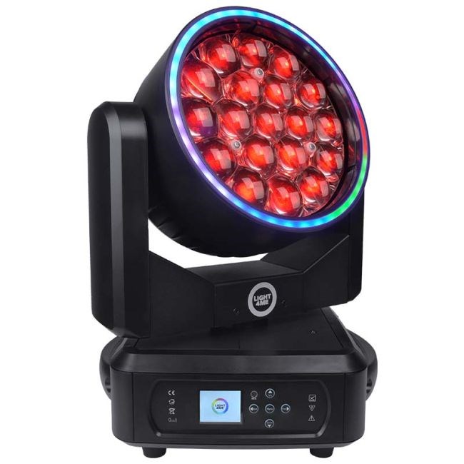LIGHT4ME ZOOM WASH 19x15 RGBW LED premikajoča glava