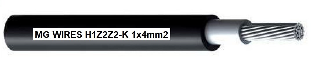 MG Wires fotovoltaični kabel H1Z2Z2-K-4mm2 BK, 100m