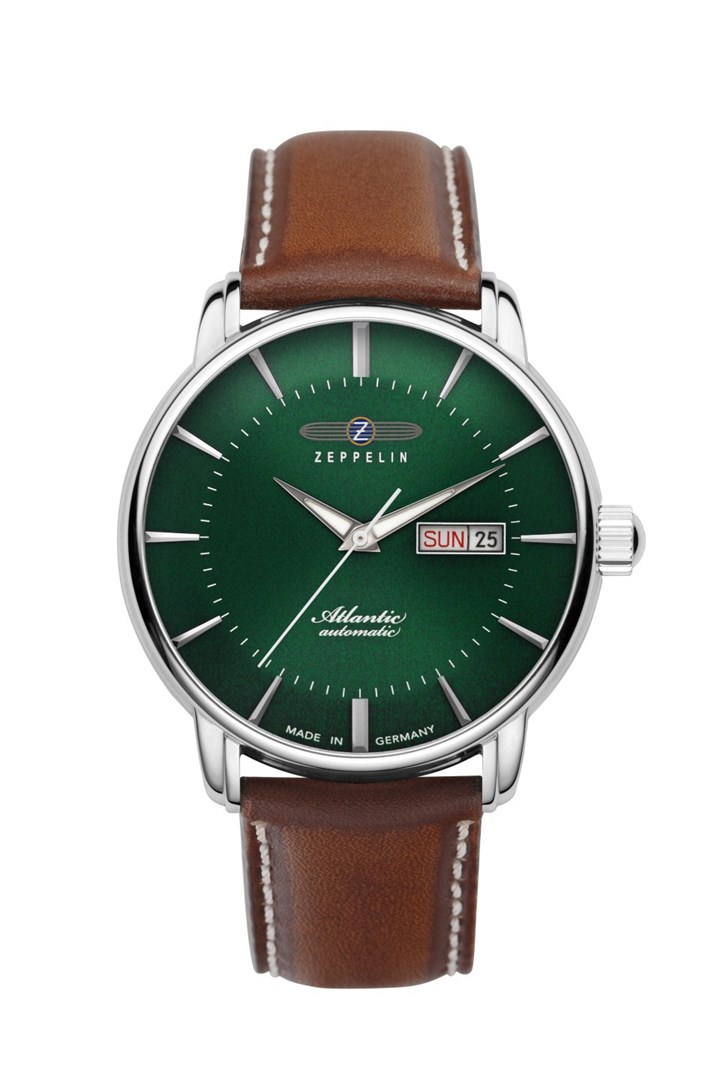 Zeppelin Atlantic 84664 Avtomatska moška ura, 40 mm, usnjen pas