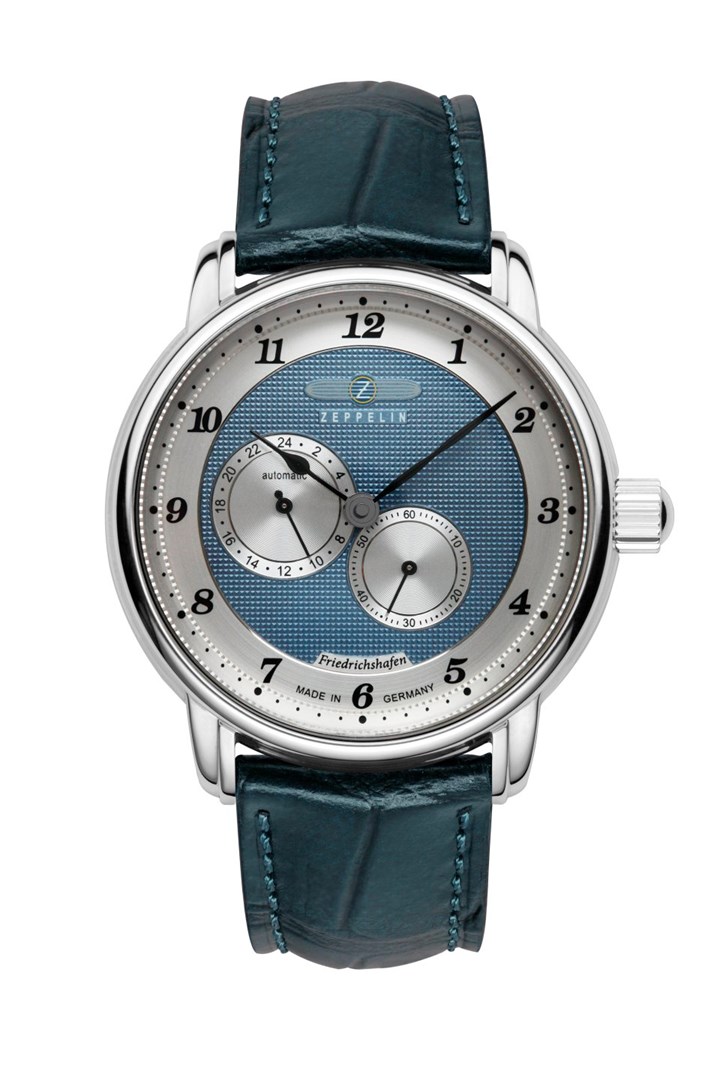 Zeppelin Friedrichshafen 85683 moška ura, 40mm, črna, usnjen pas