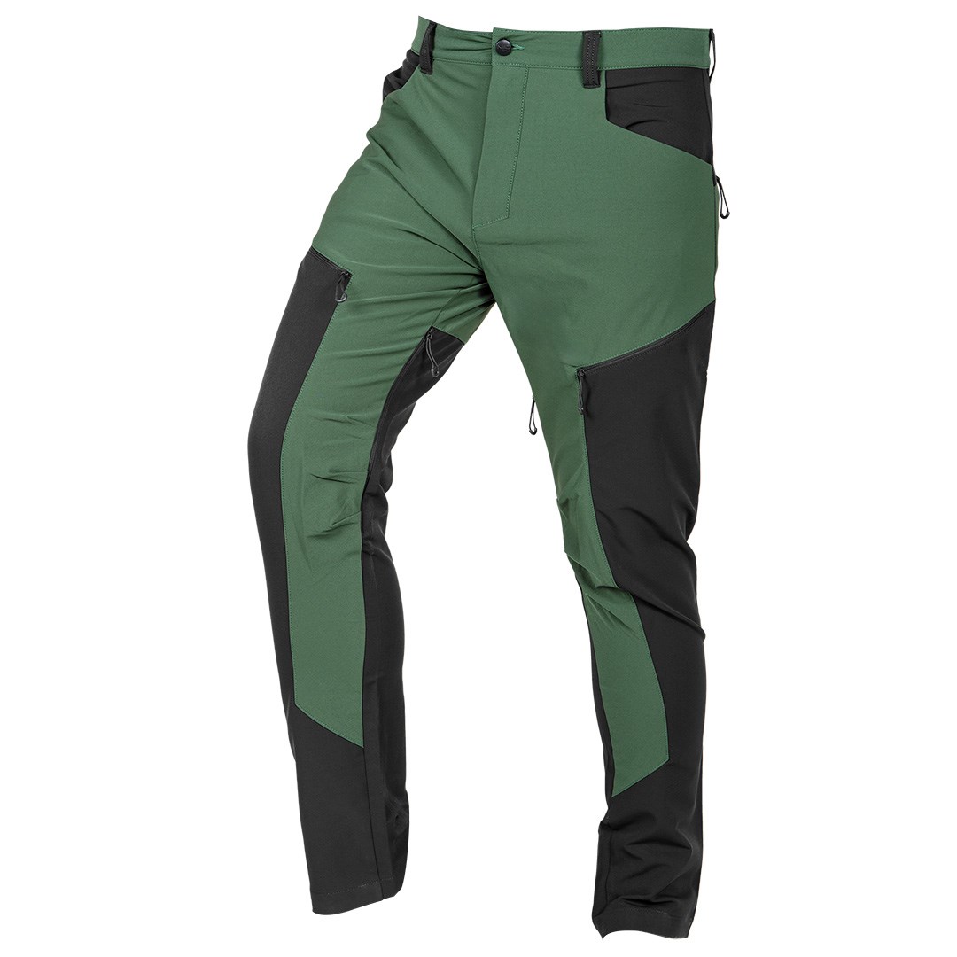 OUTDOOR delovne hlače, 4-smerno raztezanje, zeleno-sive, XXL