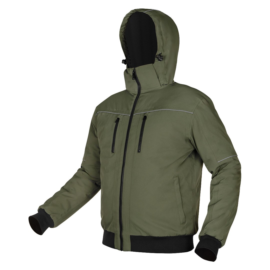 Izolirana jakna s kapuco OUTDOOR, zelena, velikost S