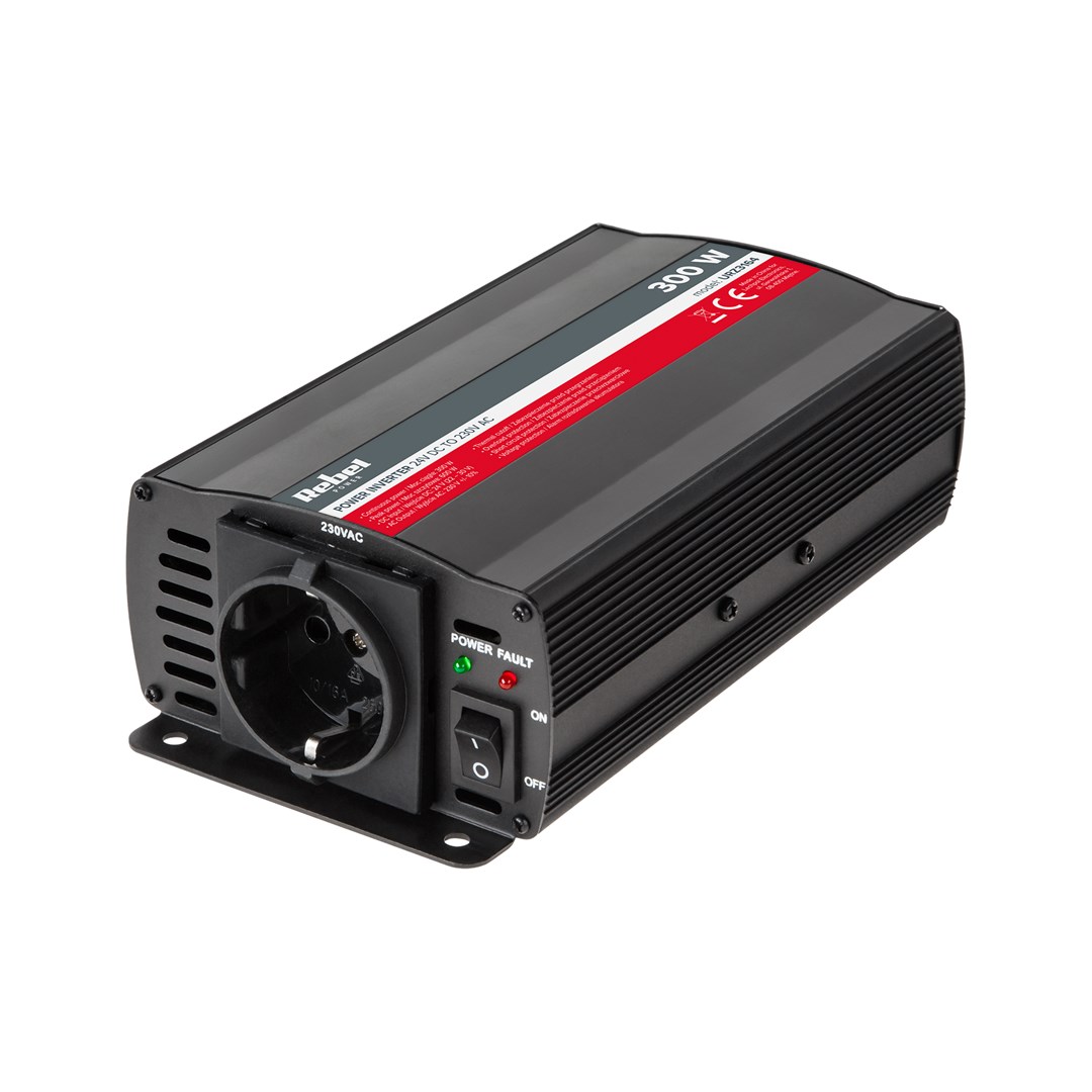 Pretvornik napetosti REBEL 24V/230V 300W (tip F)