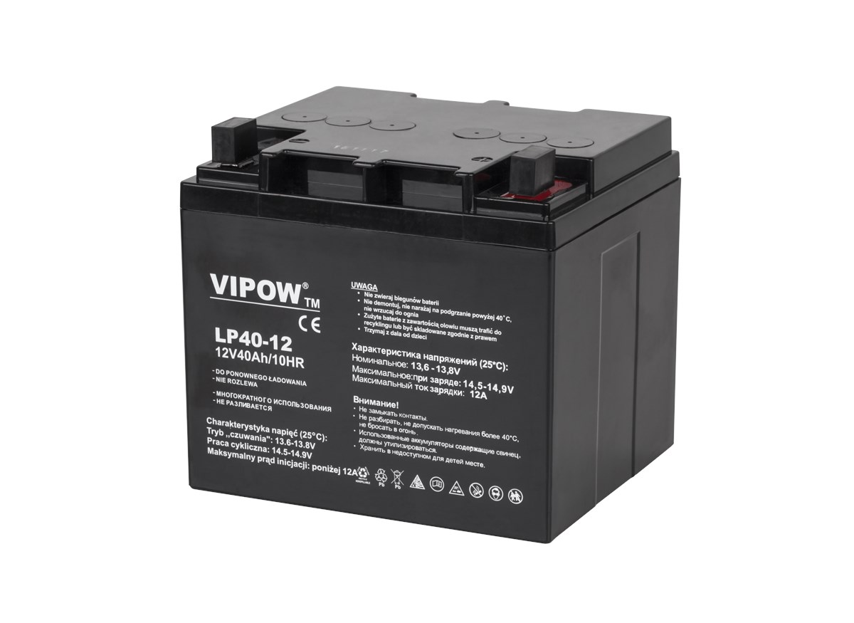 VIPOW Gel Battery 12V 40Ah - GEL akumulator