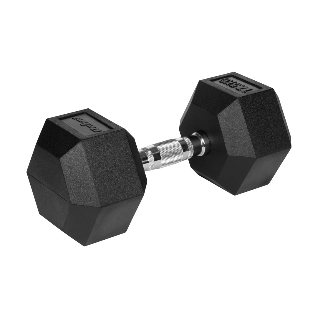 Gummirana ročka iz litega železa HEX 17.5 kg REBEL ACTIVE