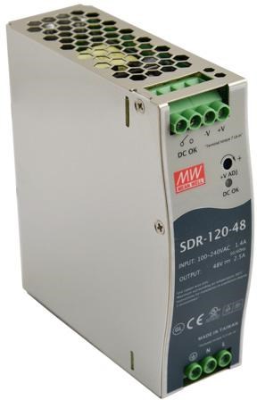 PULSAR SDR-120-48 napajalnik za DIN letev, 120W, 48V DC