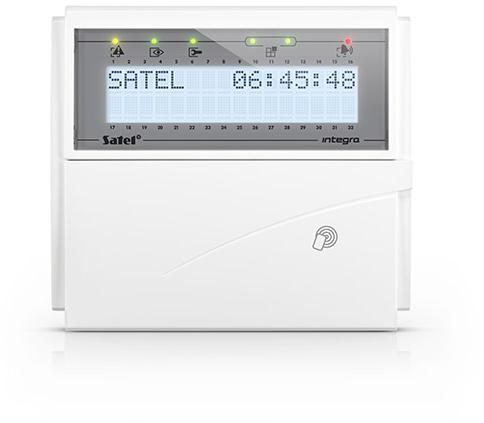 SATEL INT-KLCDR-W LCD tipkovnica z belo osvetlitvijo