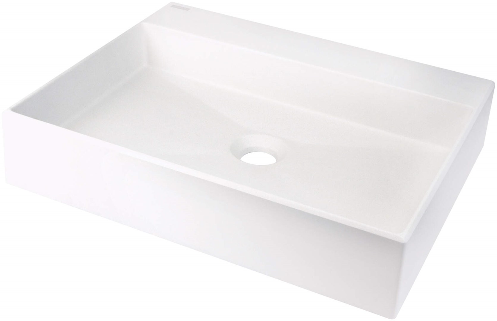 DTA umivalnik za pult iz granita z odprtino za armaturo - 500x400 mm