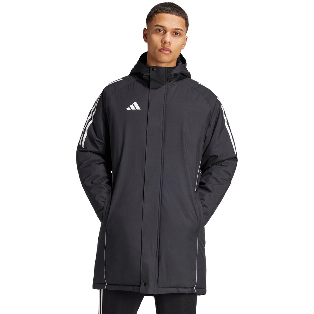 Moška jakna adidas Tiro 24 Stadium Parka, črno-bela IJ7391