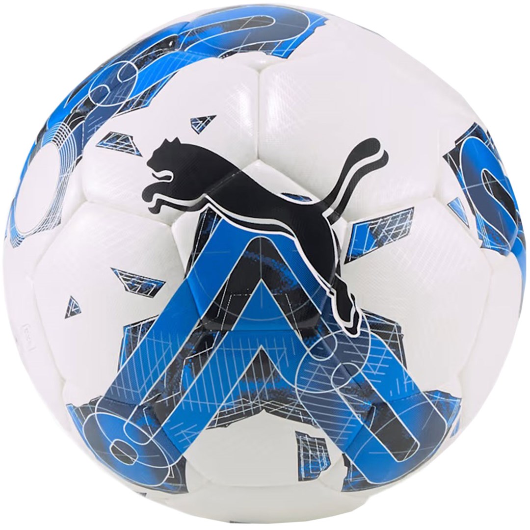 Nogometna žoga Puma Orbita 5 Hybrid, bela & modra, vel. 4