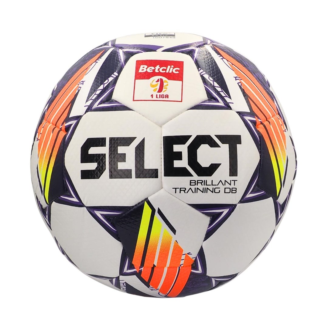 Nogometna žoga Select Brillant Training DB, bela-oranžna-vijolična, vel. 4