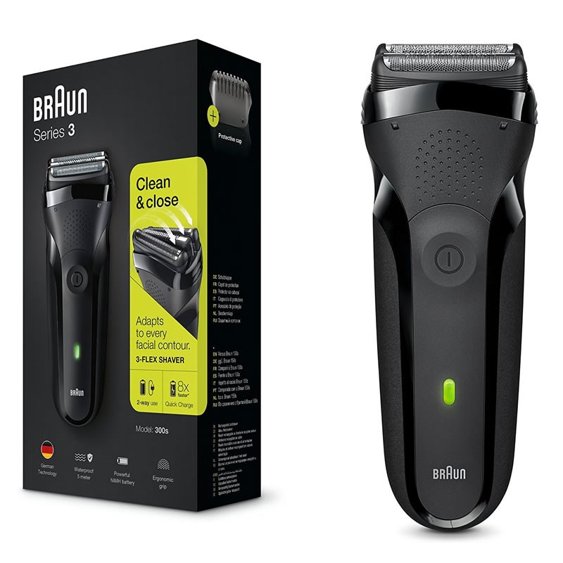 Braun Series 3 300s Brivnik, črna/rdeča