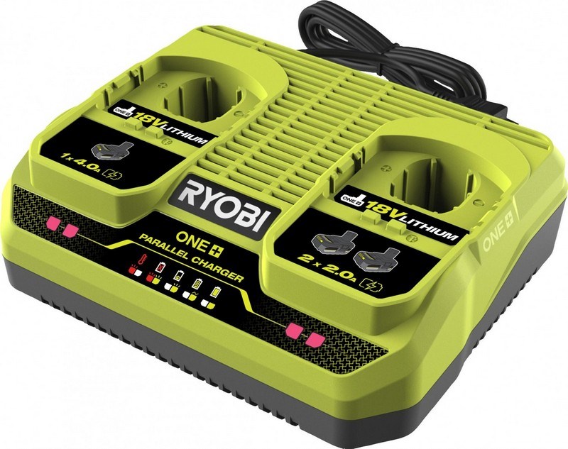 Ryobi RC18-2 polnilnik za 2 bateriji 18V