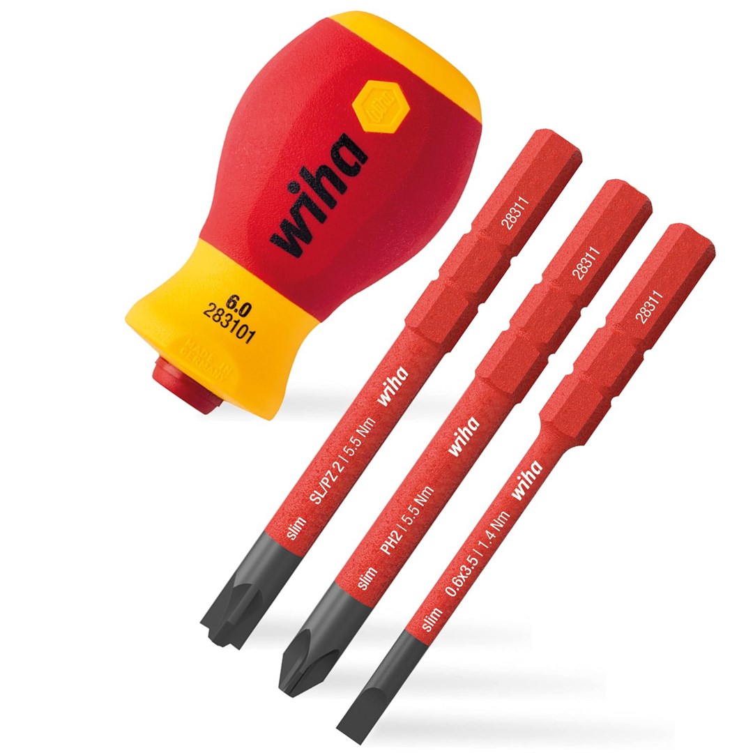Set izvijačev z držalom za nastavke WIHA softfinish elektri