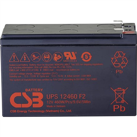 CSB UPS12460F2 AGM baterija 12V 9Ah 460W