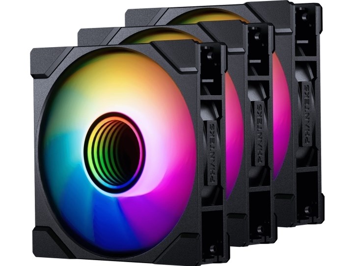 PHANTEKS M25 Gen2 PWM D-RGB ventilator, 3 kos, z obrnjenimi lopaticami, 120 mm, črna