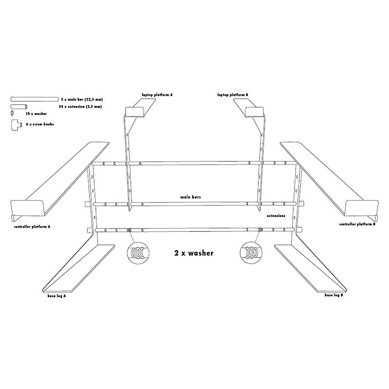 STAND4ME LT PRO - tripod stojalo za prenosnik/kontroler/mešalno mizo