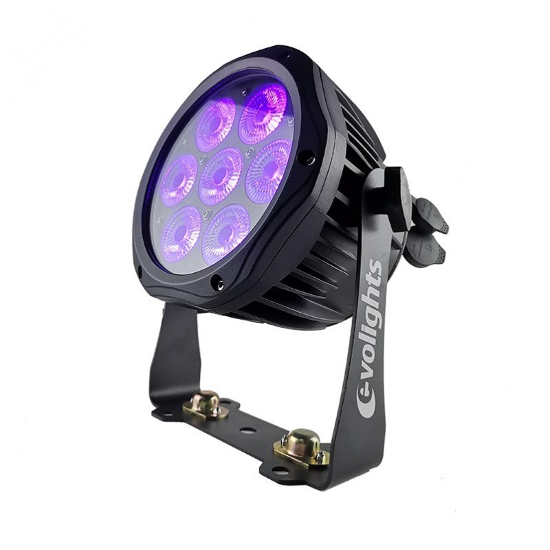 LED svetilka EVOLIGHTS GLACIER PAR 7x10W RGBWA-U, RGB