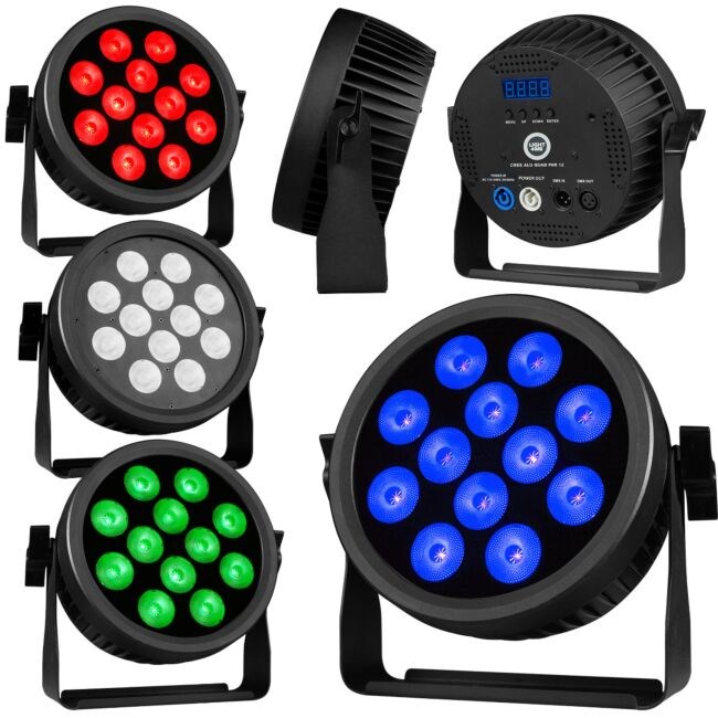 Profesionalna LED par svetilka L4M CREE, ALU, QUAD PAR 12x1W