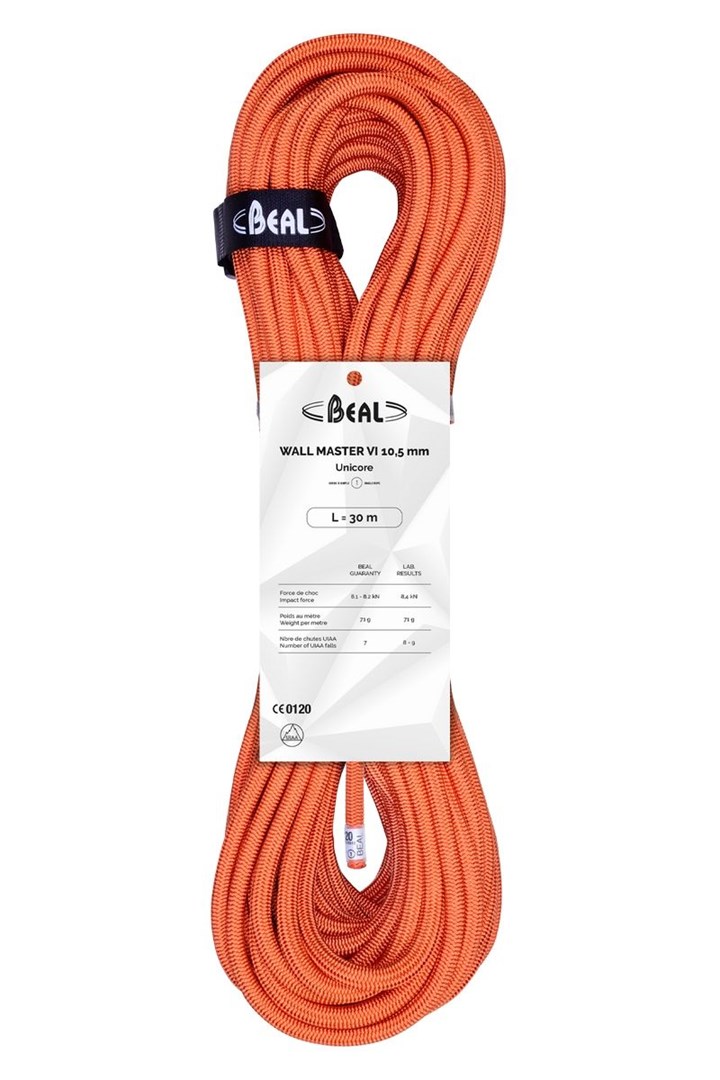 BEAL Wall Master Unicore plezalna vrv 10.5mm 30m, oranžna