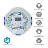 Nedis SmartLife pametni dozirnik za tablete z 28 predali, bel