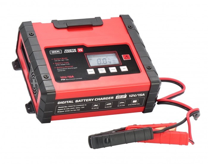 PRAKTIK CHARGER 15 LCD avtopolnilec/usmernik