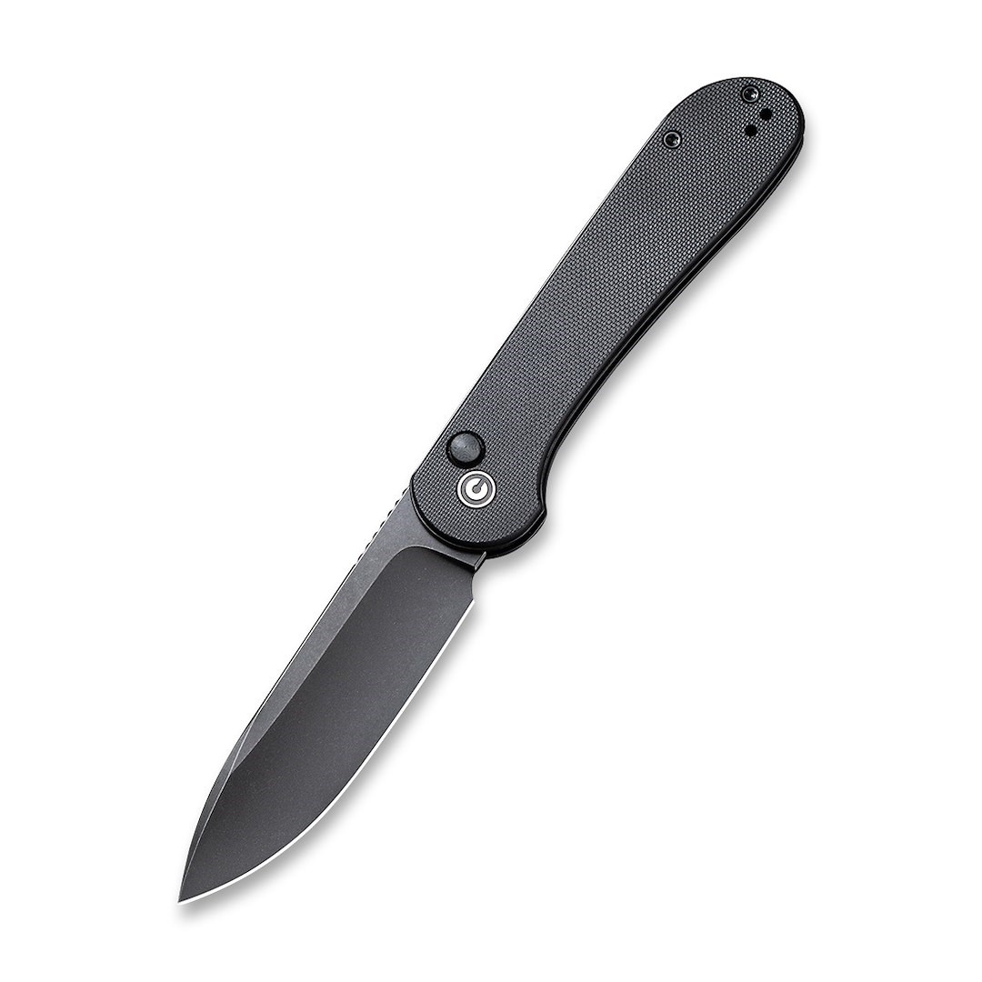 Nôž CIVIVI Elementum z gumbasto ključavnico, Black G10