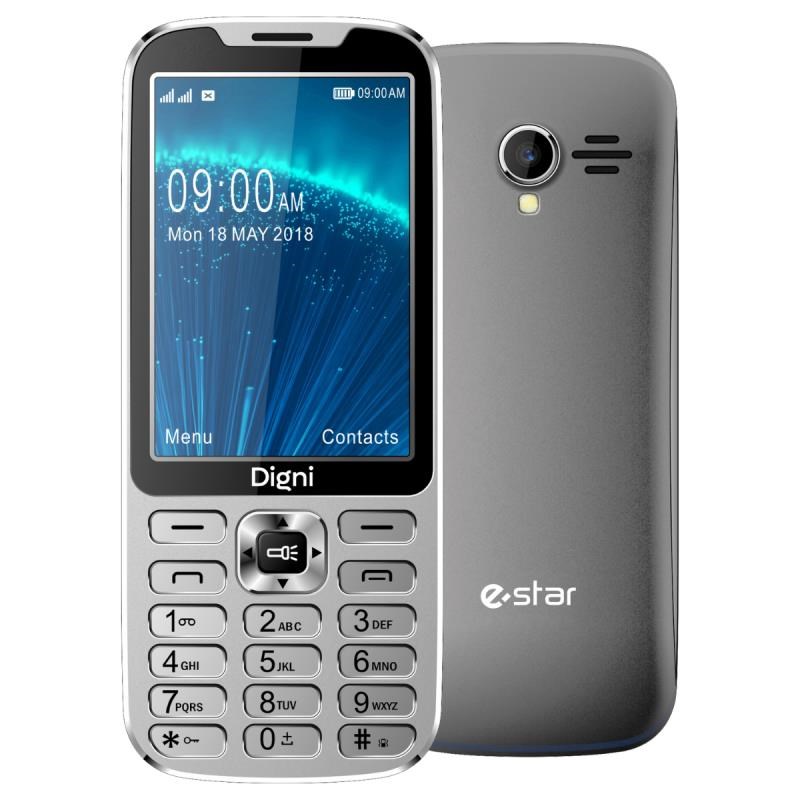 Osnovni mobilni telefon NON eSTAR Digni CALL 4G Dual SIM, srebrn