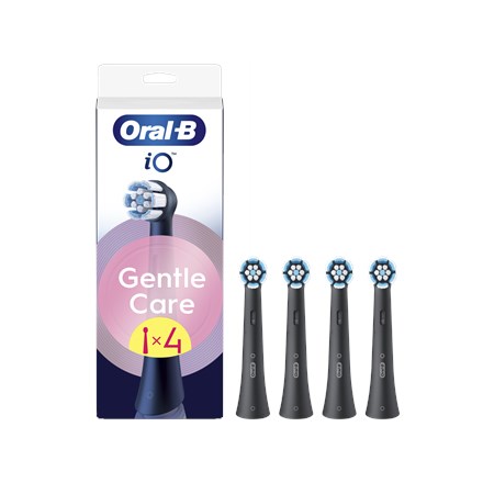 Oral-B iO GentleCare nadomestne glave za krtačko, 4 kosi, črne