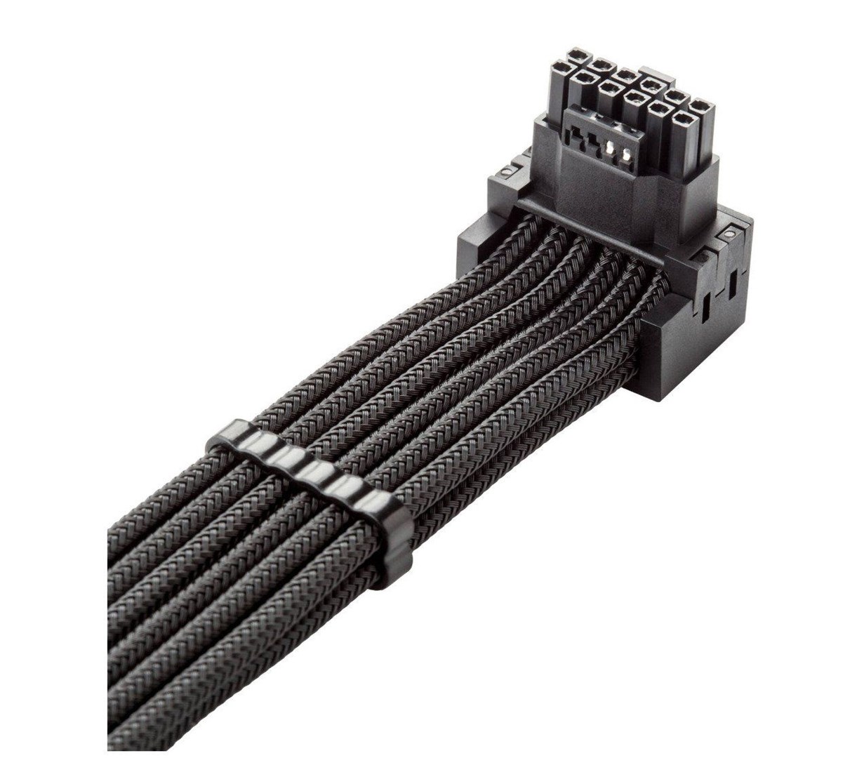 CableMod C-Series Pro priključni kabel PCIe, 16-Pin na 2x 8-Pin, 90°, črn