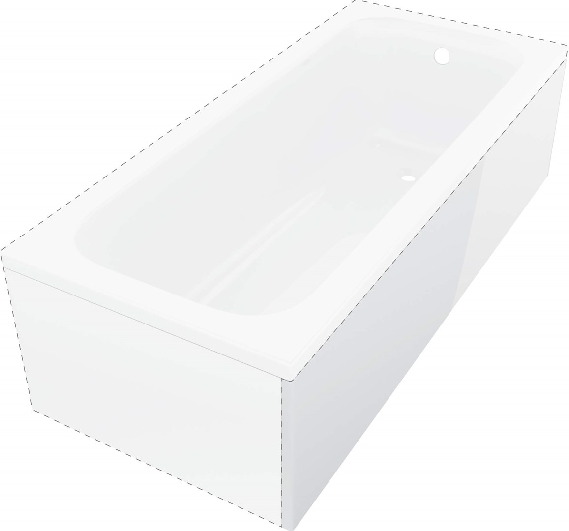 DTA Prizma panel za kad 160 cm - dolga stran
