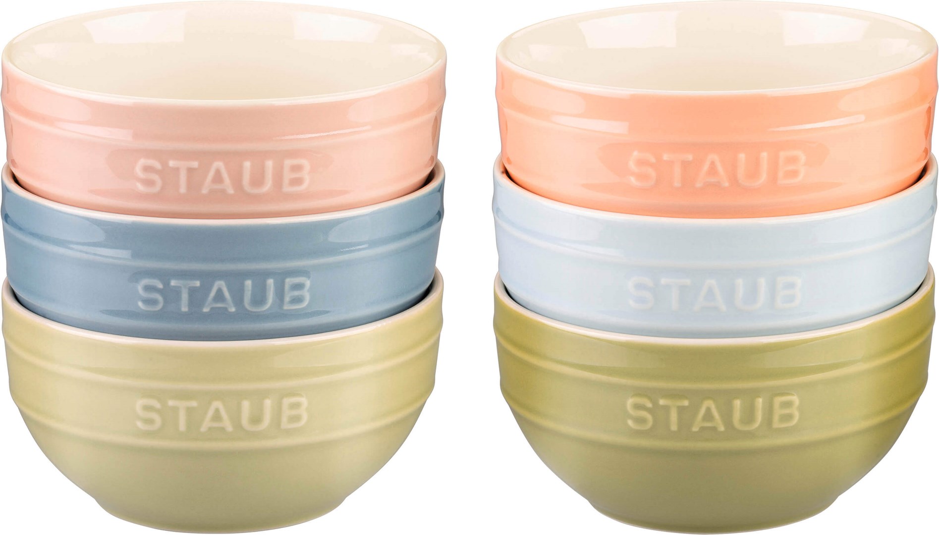 STAUB komplet 6 skled 14 cm, večbarvno