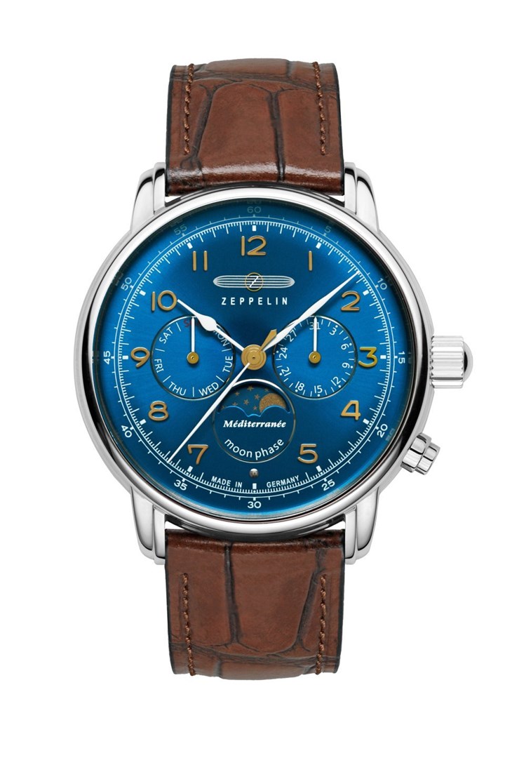 Zeppelin Mediterranee 96363 avtomatska ura, 42mm, usnjen pas