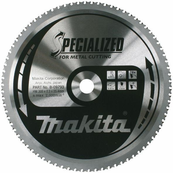 Makita list krožne žage 305x25.4x78t za tanke pločevine