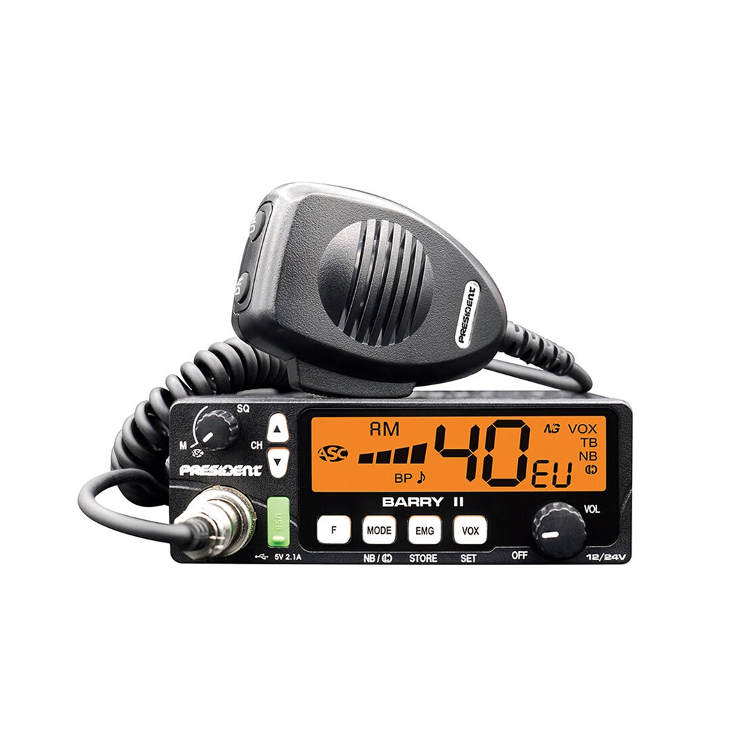 President Barry II CB radio (4W, 12/24V, squelch)