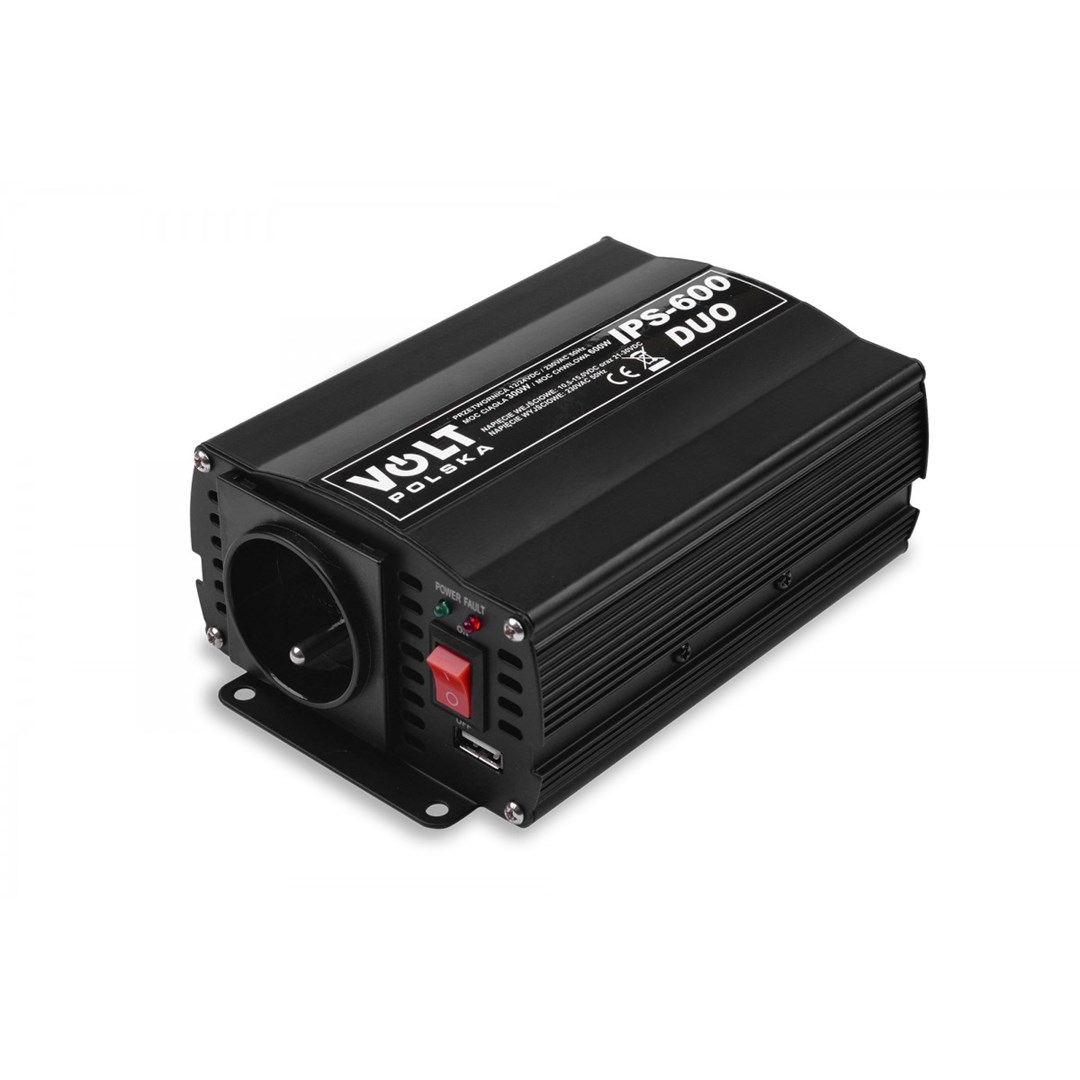 Pretvornik napetosti VOLT POLSKA IPS-600 DUO 12V/24V na 230V, 300/600W