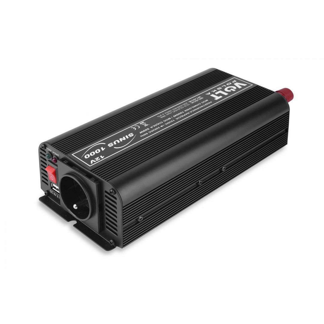 Pretvornik napetosti Volt Poland Sinus 500/1000W, 12V DC / 230V AC