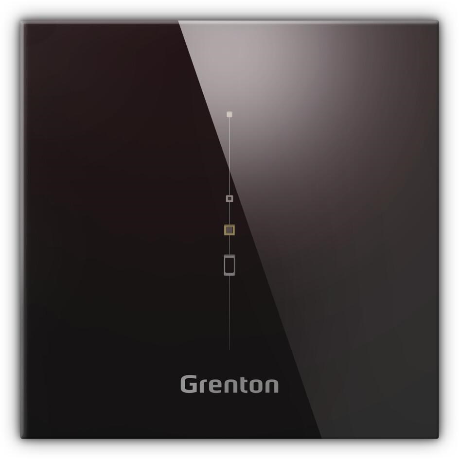 Grenton GR1 pametni sobni senzor, črno steklo