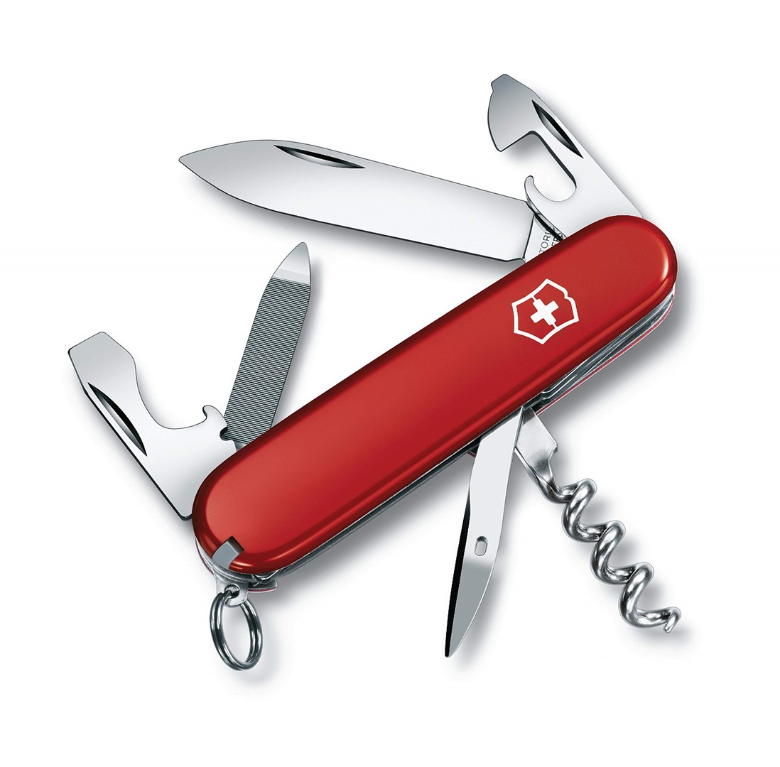 Švicarski žepni nož Victorinox Sportsman, rdeč