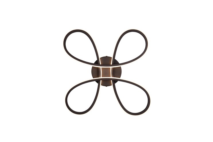 Stropna LED svetilka FLY LIGHT 40cm, 3000K, mat črna